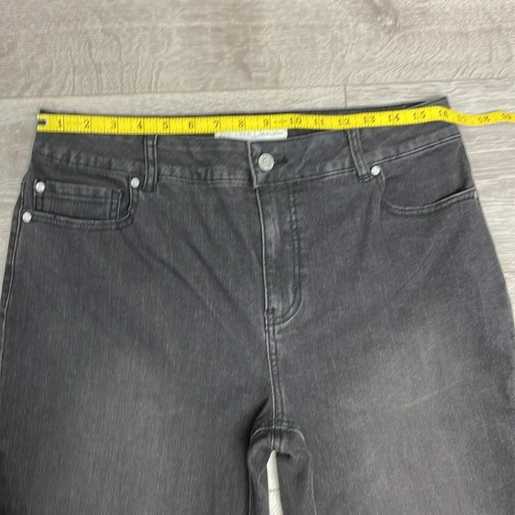 NWOT Cato C Est. 1946 Hi Rise Denim Jeans Black Raw Hem 12 - Picture 8 of 16